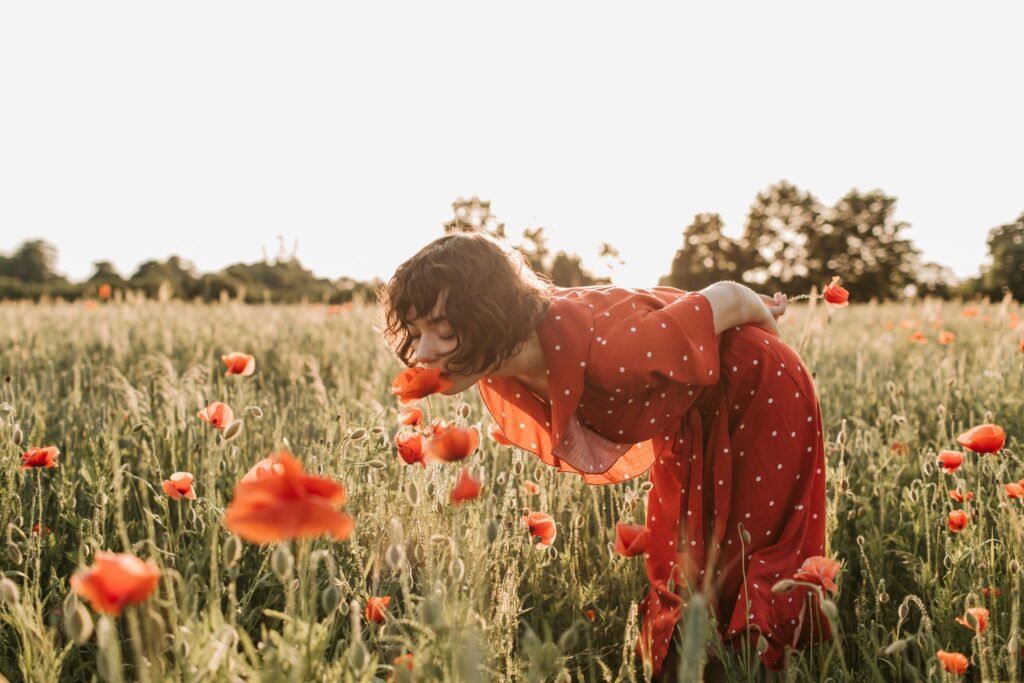 Confident woman enjoying nature, embracing the childfree lifestyle with freedom and joy