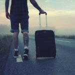 Illustration showing How to Travel Full-Time as a Childfree Person: With Case Study, featuring a solo traveler exploring the world with a backpack.